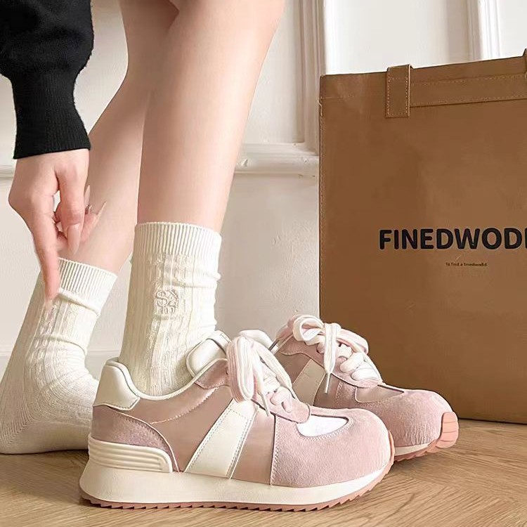 2025 nuevo estilo primavera y otoño entrenamiento alemán deportes correr ocio todo-fósforo mujer suela gruesa ligera cabeza redonda papá Forrest Gump zapatos más color