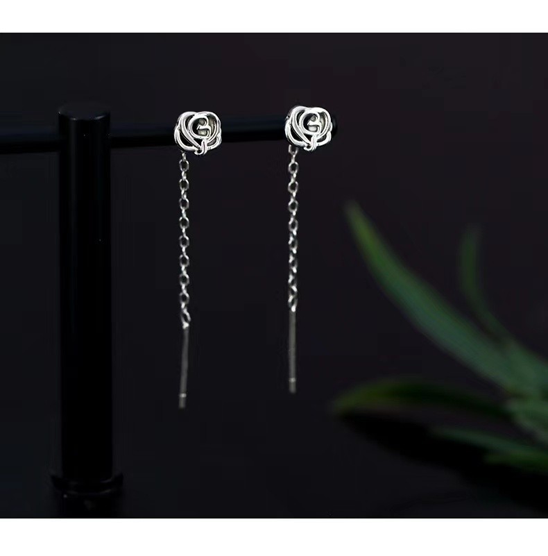 Simple Style Flower Silver Plating Ear line 1 Pair