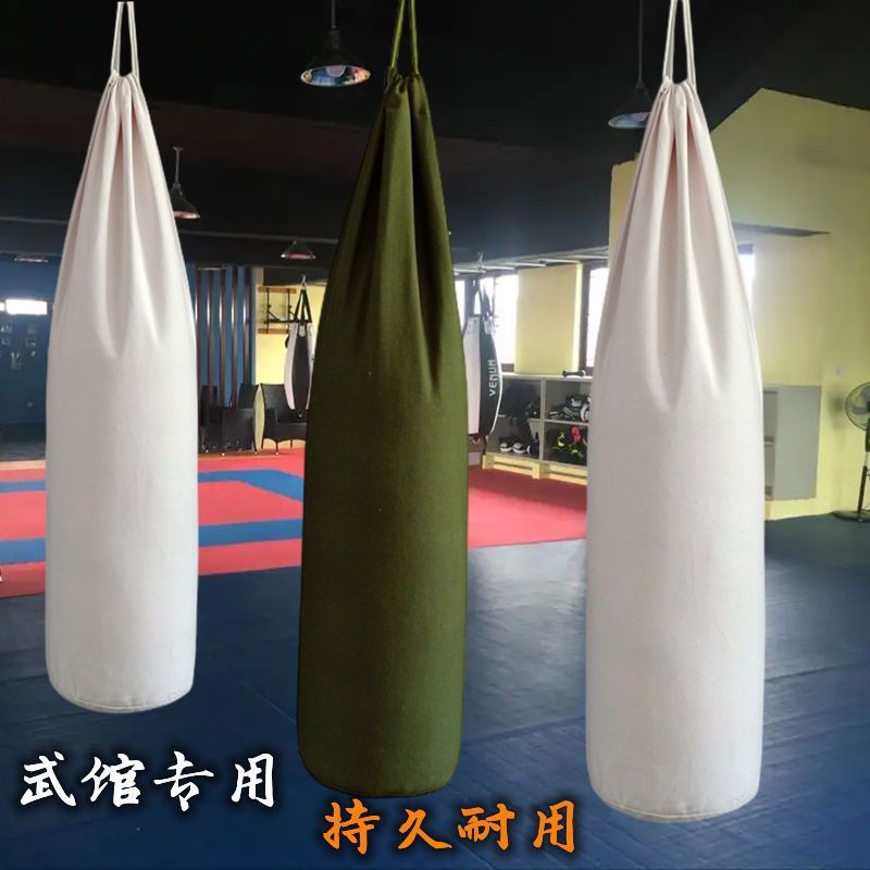Boxing Sandbag Taekwondo Thickened Canvas Empty Sandbag Hanging Sandbag for Adults and Children