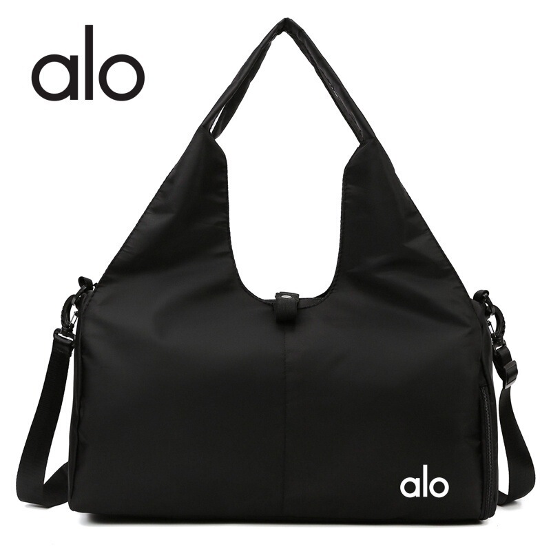 2026 Autumn New Alo Letter Nylon Shoulder Bag Women's Large Capacity Casual Travel Handheld Tote Bag
