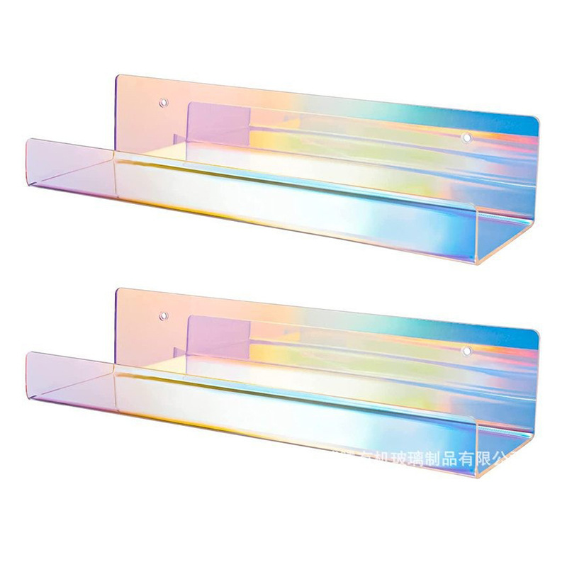 Colorido libro de oficina estante de almacenamiento de pared cocina baño multifuncional transparente acrílico estante de almacenamiento de pared