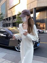 巨好看白色卫衣连衣裙子2025秋春夏穿搭新款女装小个子长裙感