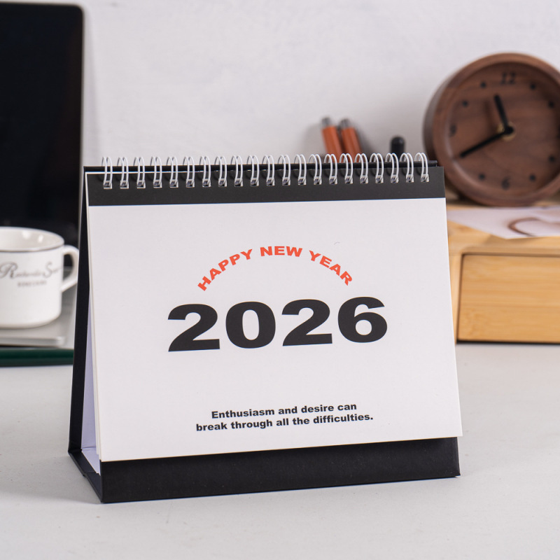 2026年クロスボーダーデスクカレンダーシンプルで新鮮でクリエイティブなデスクトップ装飾品プランチェックインメモ帳英語版カレンダー|undefined