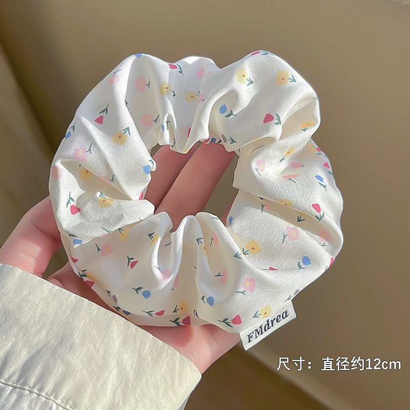 赵露思同款蕾丝发圈丸子头发绳高级感大肠发圈绑头发头花发饰批发|undefined