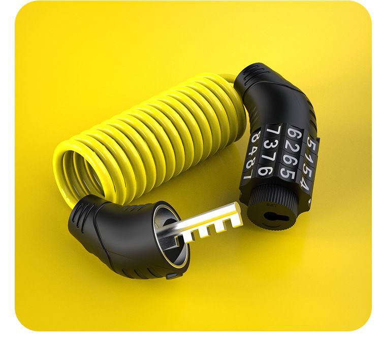 Bicycle Lock, Password Helmet Lock, Anti-Theft Steel Cable Lock, Retractable Password Lock, Electric Bike Riding Accessories, Luggage Lock