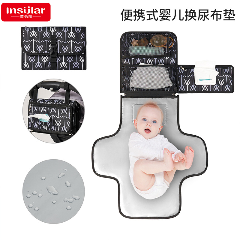 Cross-border Multifunctional Portable Baby Changing Pad Diaper Bag Baby Waterproof Diaper Changing Table Maternal and Infant Supplies