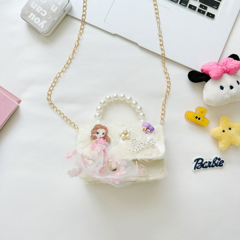 Bolsas de perlas de aire extranjero, bolsas de hombro de moda coreana, bolsas de hombro para niñas 2024 nuevas cadenas de comercio exterior bolsas para niños