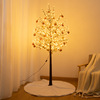 2024 new plug -in glowing glowing ancient copper Christmas tree decorative package hotel Shopping lighting lightlight dressing ornaments