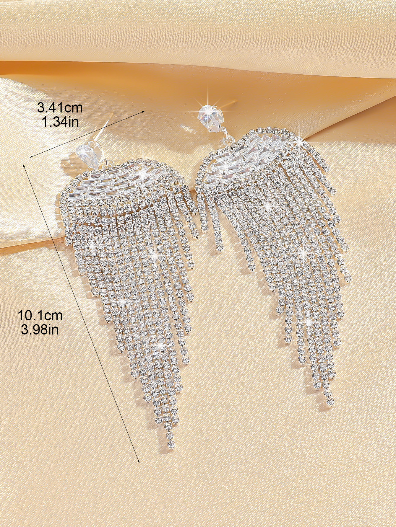 orecchini lunghi con nappe e strass in zircone super flash di alta qualità per le donne, orecchini alla moda dal temperamento_voghion.com
