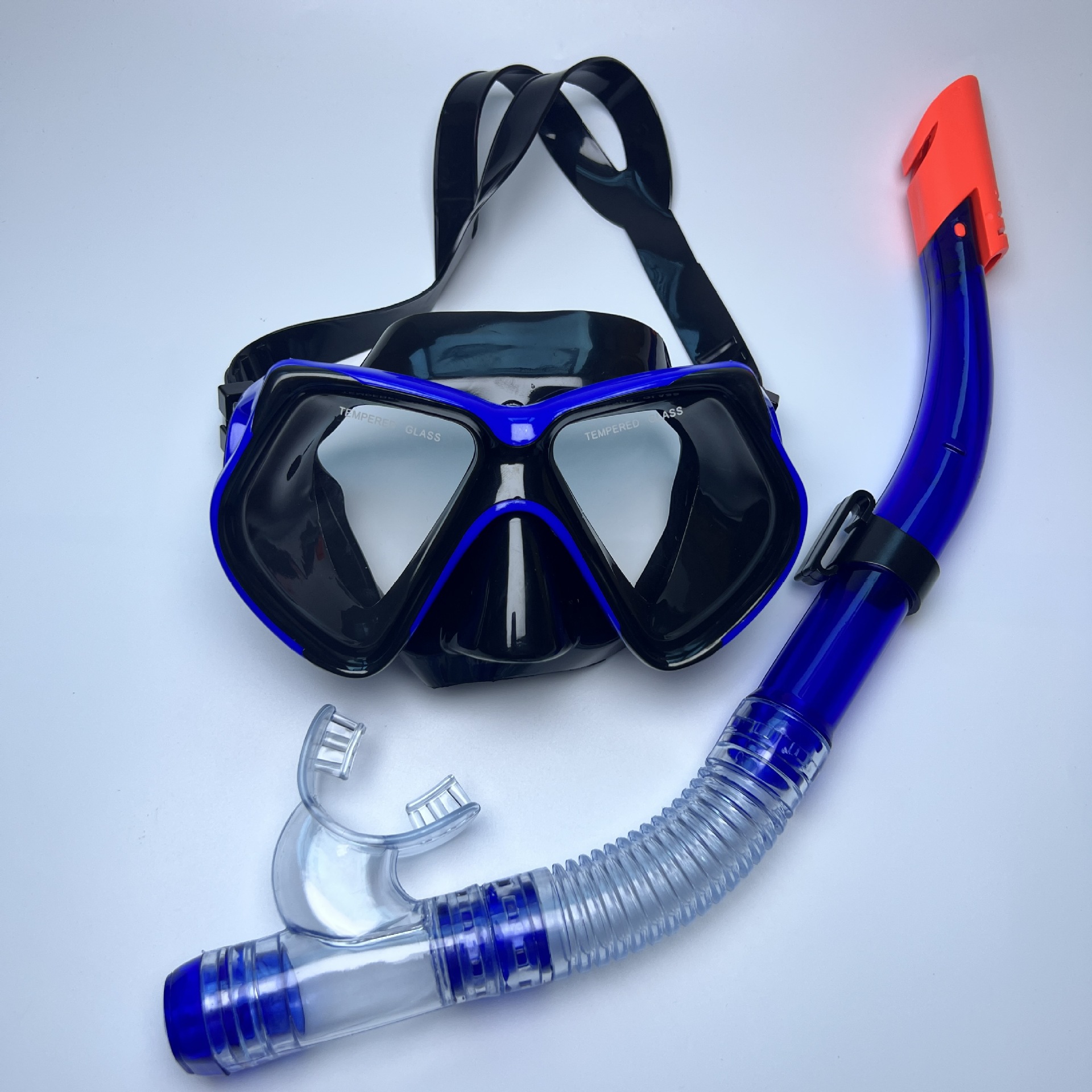 Cross-Border Diving Goggles, Snorkeling Equipment, Semi-Dry Snorkel, Adult and Children's Anti-Fog Swimming Mask Two-Piece Set Wholesale