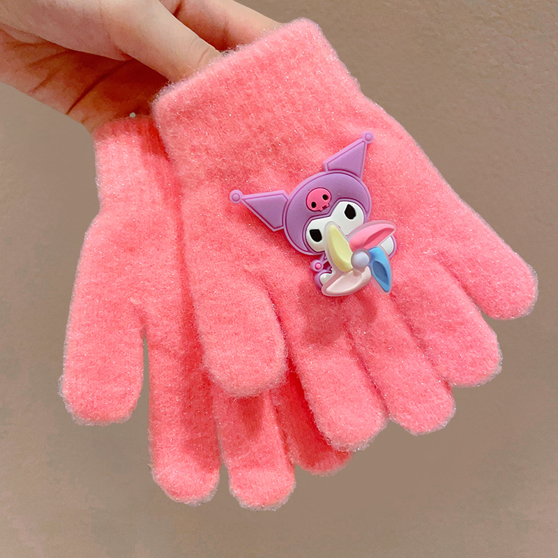 Guantes pequeños para niños, cunas de medio dedo para bebés, niñas y niños, engrosados en invierno, cálidos y a prueba de viento, juegos de cinco dedos para bebés y niños pequeños en otoño e invierno