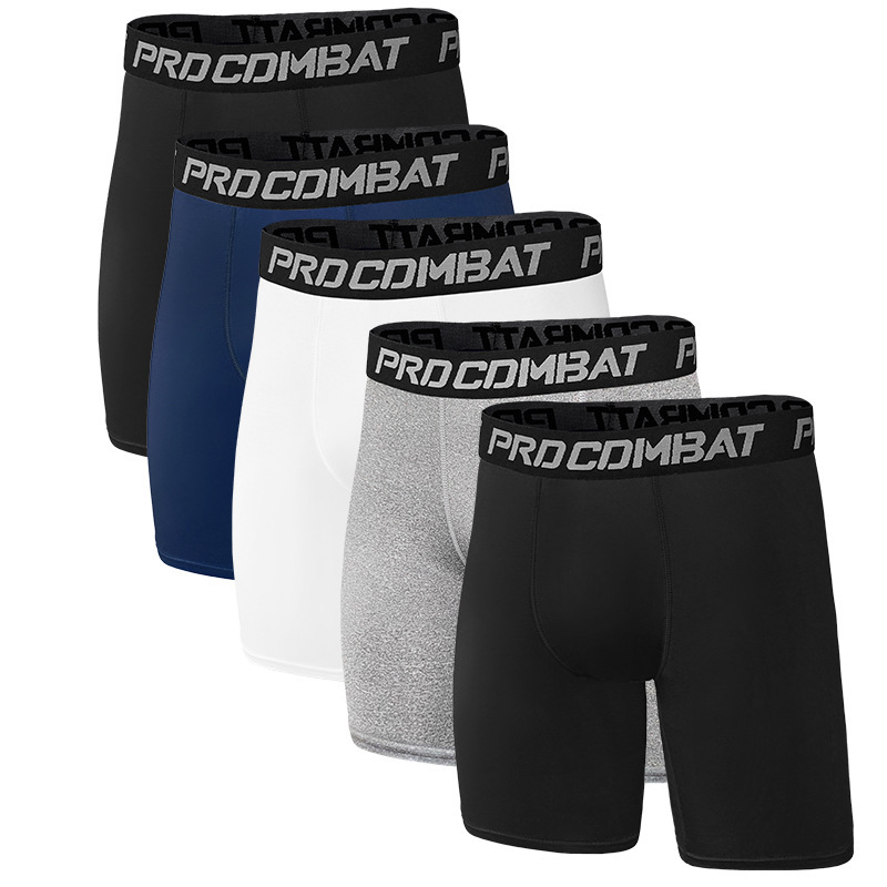 Cross-Border Sports Tights Men's Fitness Yoga Pants Elastic Quick-Drying Compression Shorts Basketball Football Outdoor Running Pants