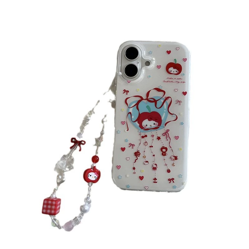 Apple, Hello Kitty, совместимый iPhone 15, чехол для телефона, цепочка, iphone, 15promax