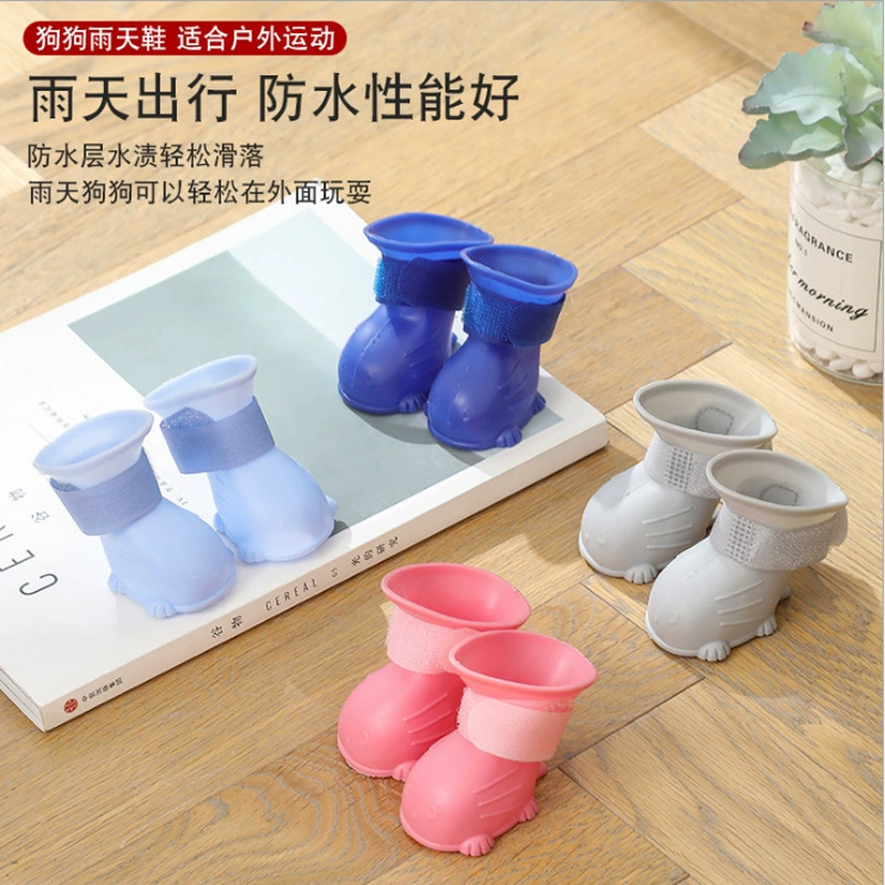 Оптовая продажа, прямые резиновые сапоги для домашних животных, водонепроницаемые Нескользящие износостойкие уличные резиновые сапоги для собак, с защитой от царапин, Four Seasons
