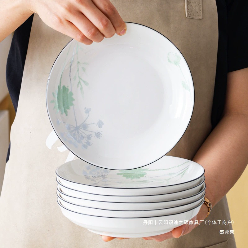 Ceramic Japanese high quality dinner plate, creative tableware, set
