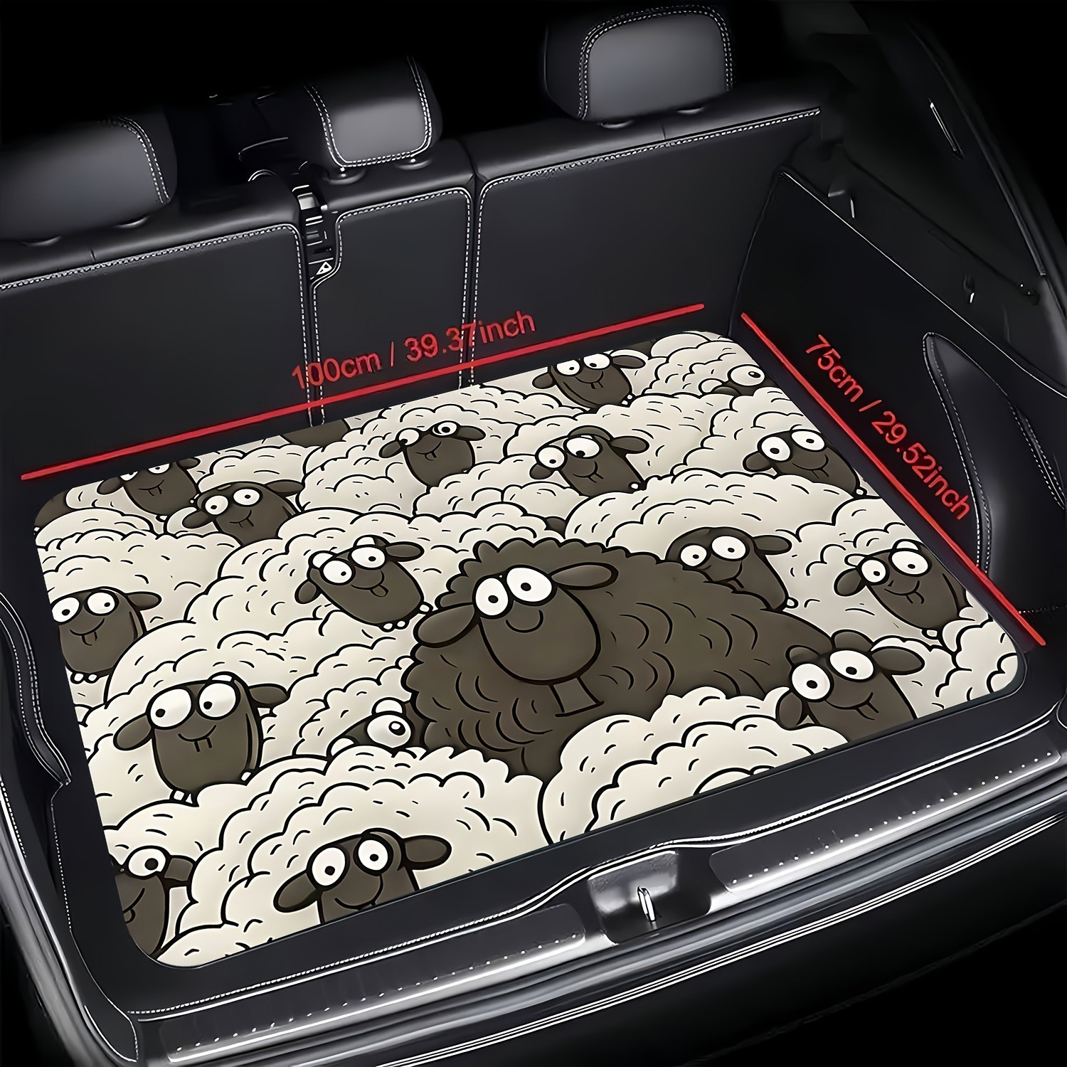 Cross-Border Temu Dropshipping American Retro Car Floor Mats, Universal for All Seasons, Cartoon Floor Mats, Dust-Proof and Wear-Resistant Storage Mats