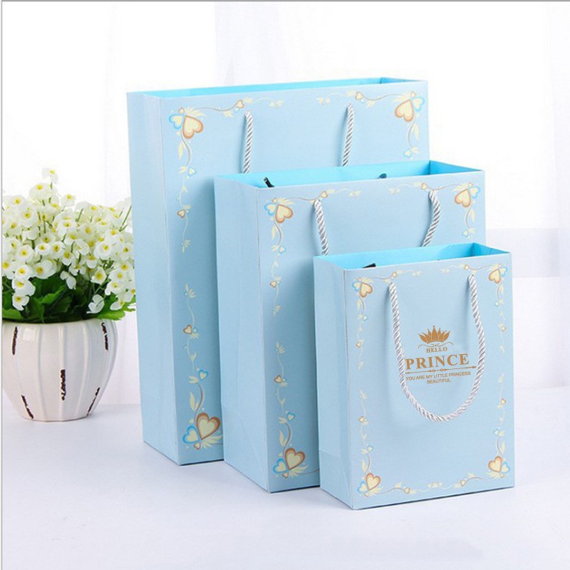 Príncipe princesa bolsa de regalo portátil de alta calidad caja de regalo bolsa grande bolsa de regalo bolso rosa