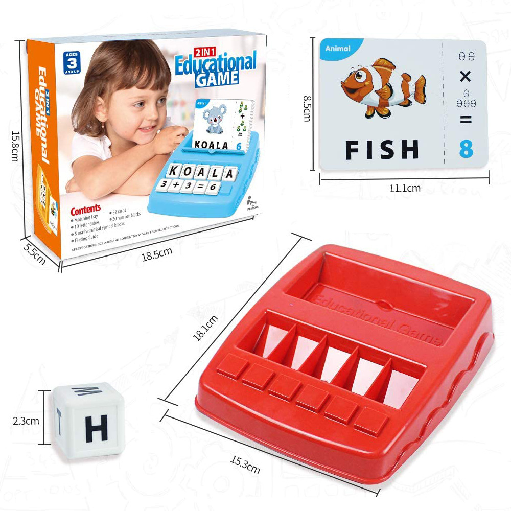 Inteligencia infantil Ciencia y Educación Letras a juego ortografía educación preescolar juguetes palabras en inglés tarjeta de memoria máquina de aprendizaje