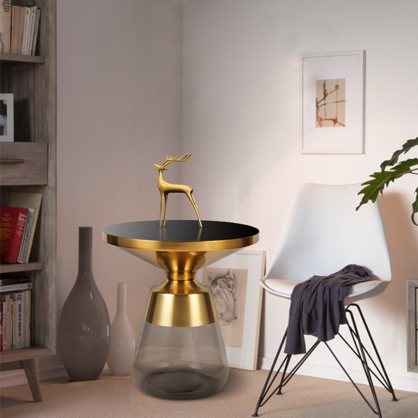 Nordic modern light luxury coffee table simple style color glass…