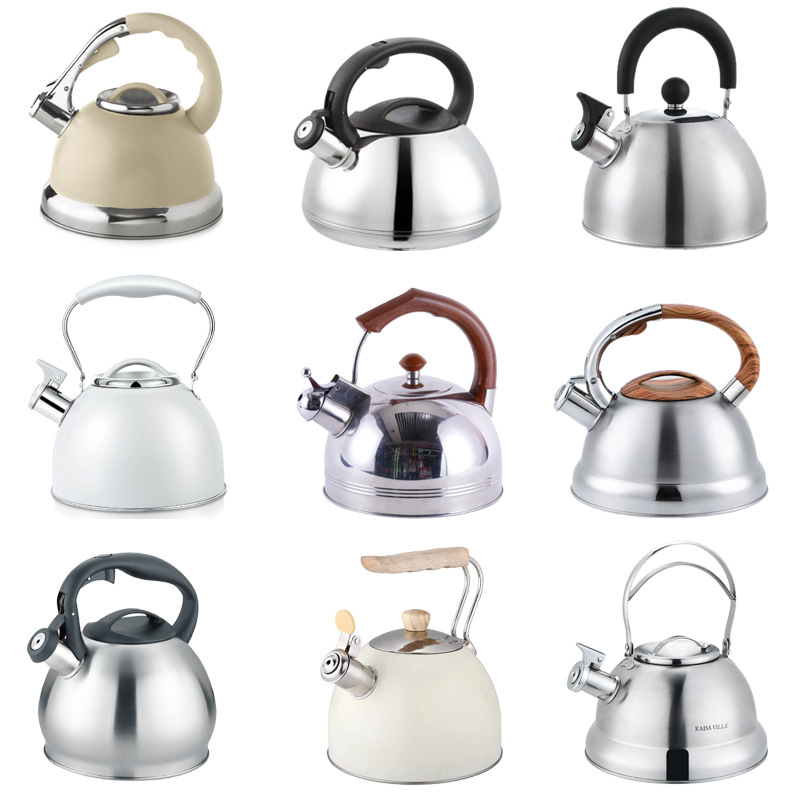 Cross-border stainless steel whistling kettle, automatic whistle when water boils, household whistling kettle