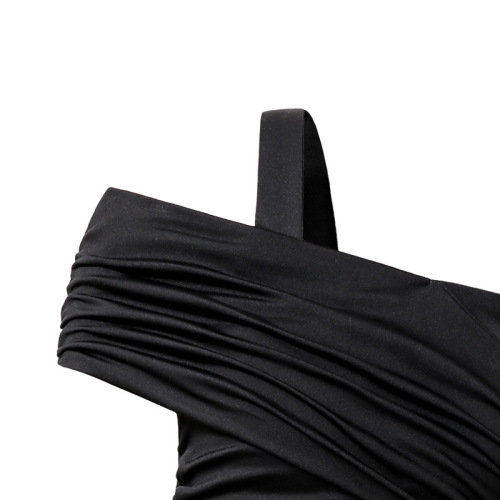 Girls' Dress, Children's Clothing, Summer New Arrival Off-Shoulder Strappy Pleated Double-Layer Flared Princess Dress