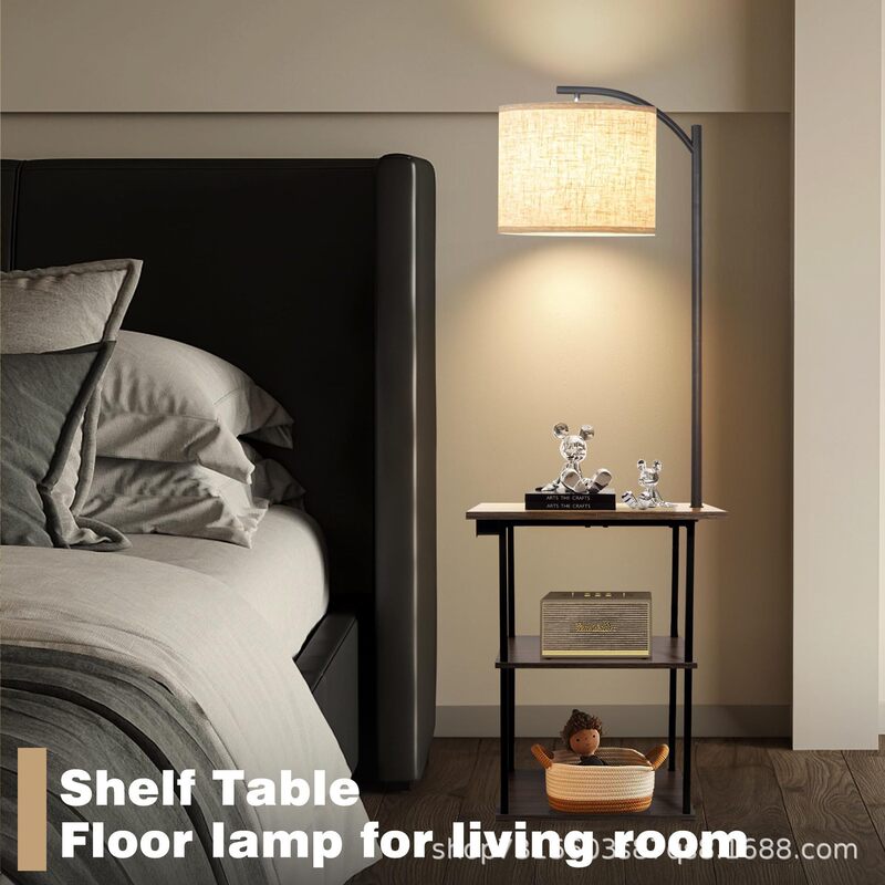 Floor Lamp with Usb, Type-C, and Ac Ports, Led Home Remote Control Dimmable Standing Lamp Floor Lamp with Usb, Type-C, and Ac Ports, Led Home Remote Control Dimmable Standing Lamp