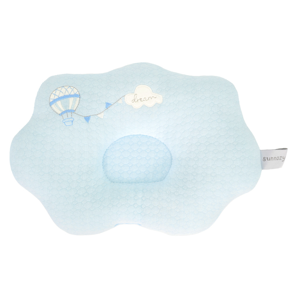 Almohada de peinado para recién nacidos Sunnozy Almohada de cabeza anti-desviación Almohada de sueño calmante y anti-shock