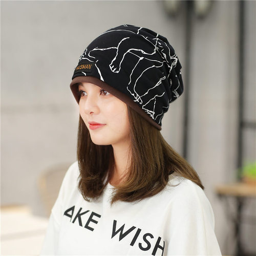 Women's hat autumn and winter Korean style animal fashion Baotou casual men's headscarf confinement hat comfortable and warm pullover hat