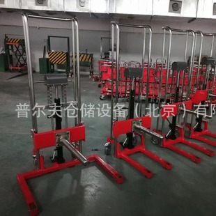 Non-standard and settable light manual hydraulic stacker string rod pulley roller drum work car gun car coil plastic film