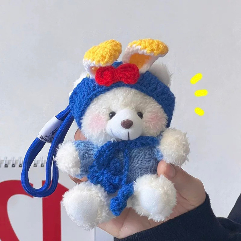 ブラッシュベアぬいぐるみバッグペンダントクリエイティブ人形かわいいクマ人形キーホルダーカップル親友ギフトペンダント|undefined