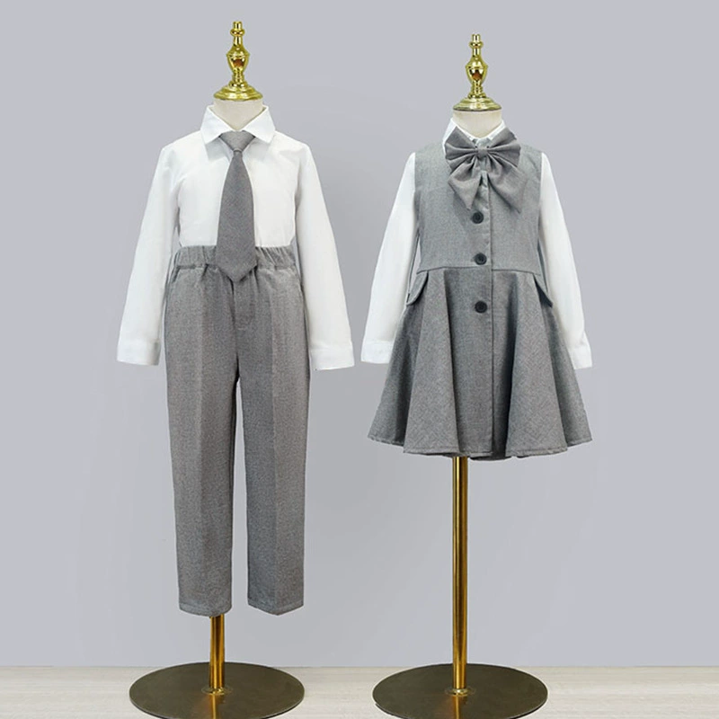 Весеннее и летнее классное платье Школьная форма стиль академии серой садовой одежды для мальчиков и девочек