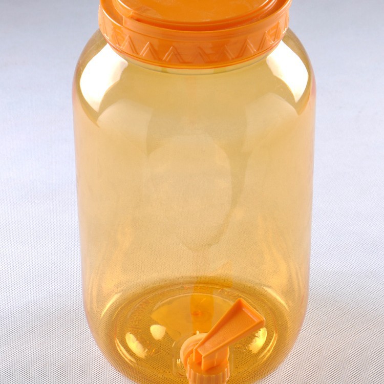 厂家公司pet塑料冷水壶 手提塑料冷水桶 3800ml果汁壶