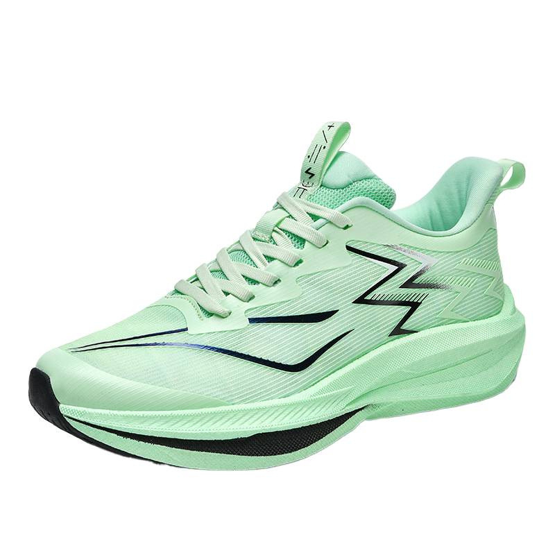 Zapatos de pareja de malla transpirables de alta calidad, zapatos de carreras de alta velocidad de carbono, zapatos de moda de moda