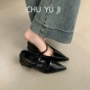 浅口尖头新款春秋单鞋