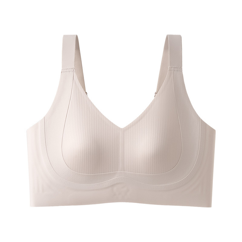 Orejas de conejo de tamaño grande levantan ropa interior de soporte suave damas grandes pechos pequeños sin anillo de acero sujetador se reúnen sujetadores anti-caída