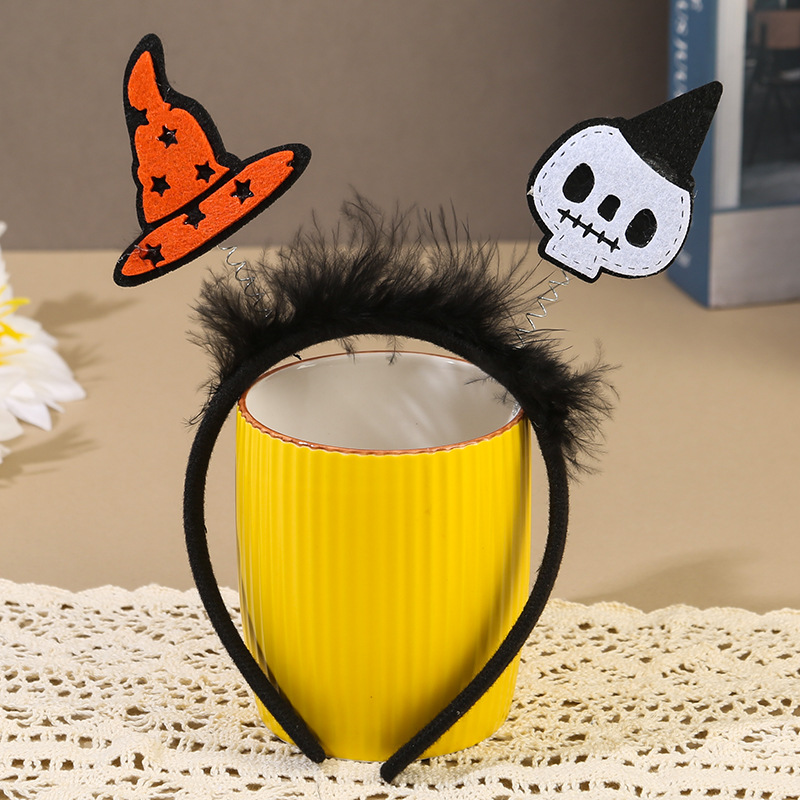 Halloween 2024 nueva decoración de banda de cabello fiesta cosplay cráneo extraña cabeza banda props