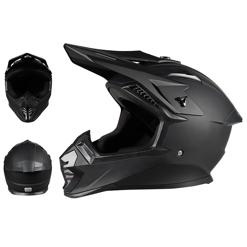 Motuoche 3C Certified Mountain Road Off-Road Motorcycle Helmet Full Face (Motosiklet kaskı (dəbilqə)) - black-s53-54