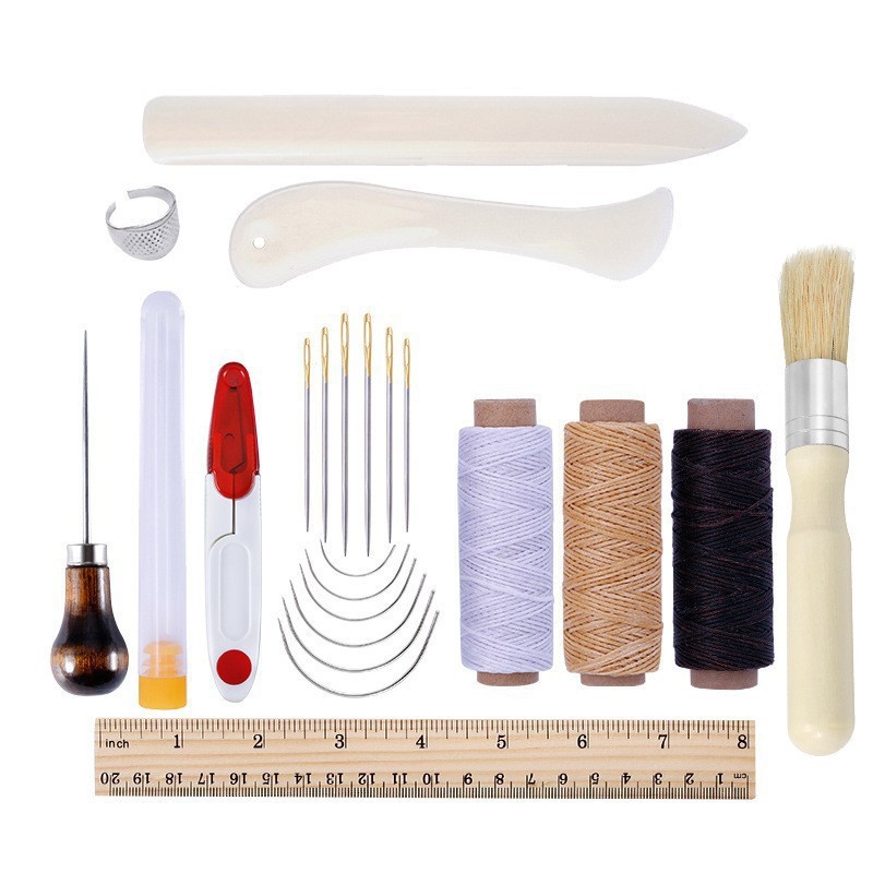 Venta caliente transfronteriza Artículos de cuero Artesanía Herramientas de cuero Cuero DIY Juego de costura a mano Paquete de artesanía de cuero Herramientas de arte de cuero