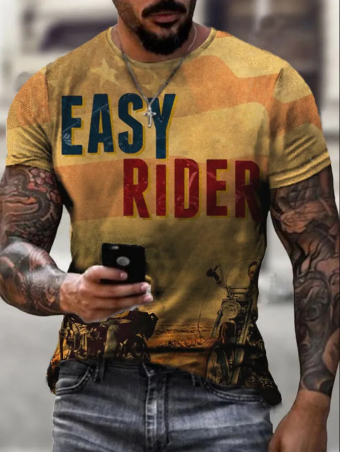 Comercio electrónico transfronterizo Amazon 3D Impresión digital hombres Camiseta cuello redondo manga corta casual Top moda tendencia fabricante