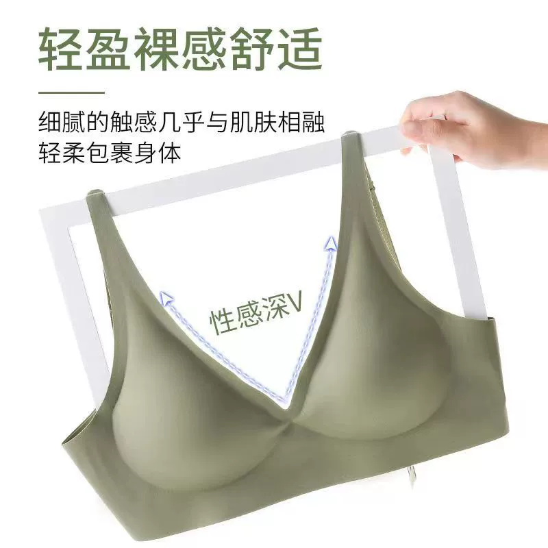 Latex thin supporting wireless bra for students