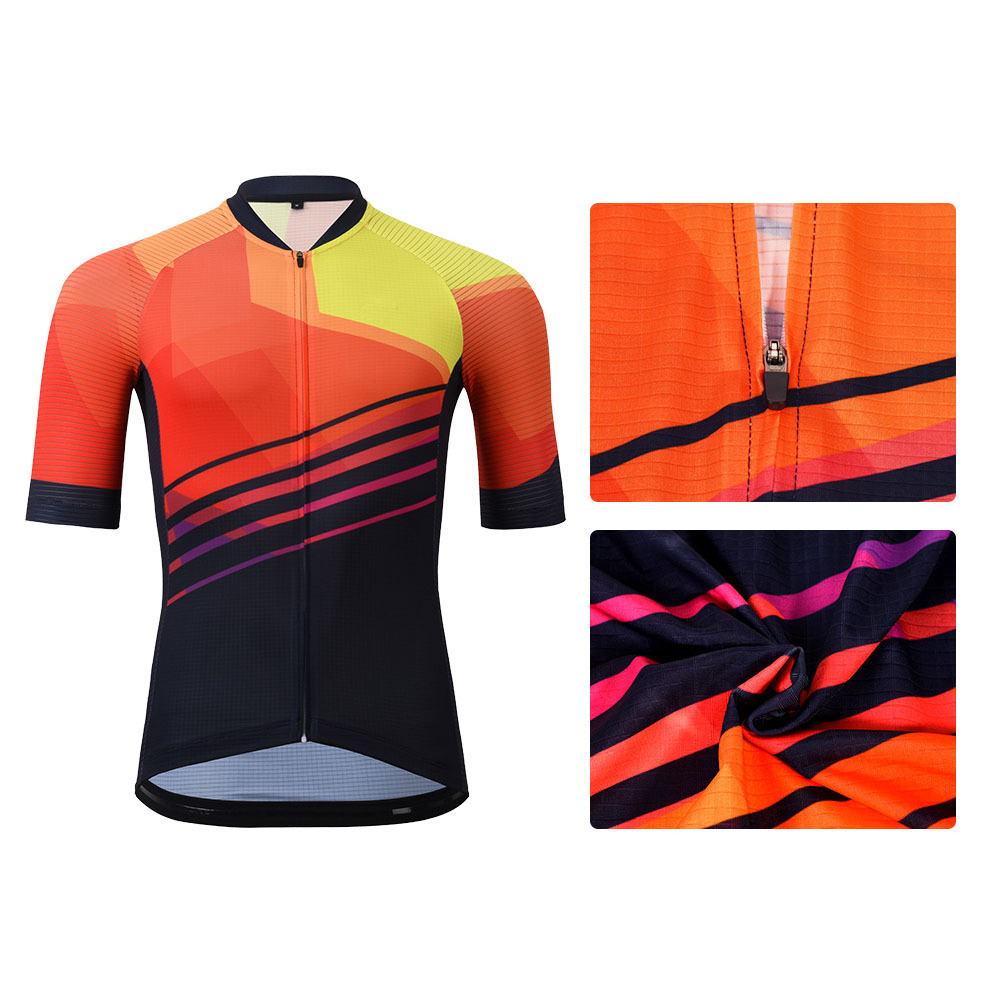 Sd0008 Customized Summer Cycling Jersey Processing Road Bike Sports Top Short-Sleeved Men's Breathable and Quick-Drying