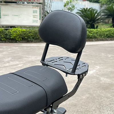 Zongshen Rubik's Cube 150 Carbon: Motorcycle bumper - black-carbon-steel-reinforced-plate-tail-frame-universal-backrest