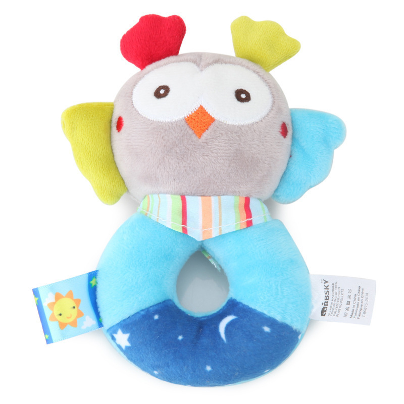 Nuevo sonajero de mano BBSKY para bebés, juguete de peluche de conejo para apretar, muñeco de peluche relajante, sonajero de mano al por mayor