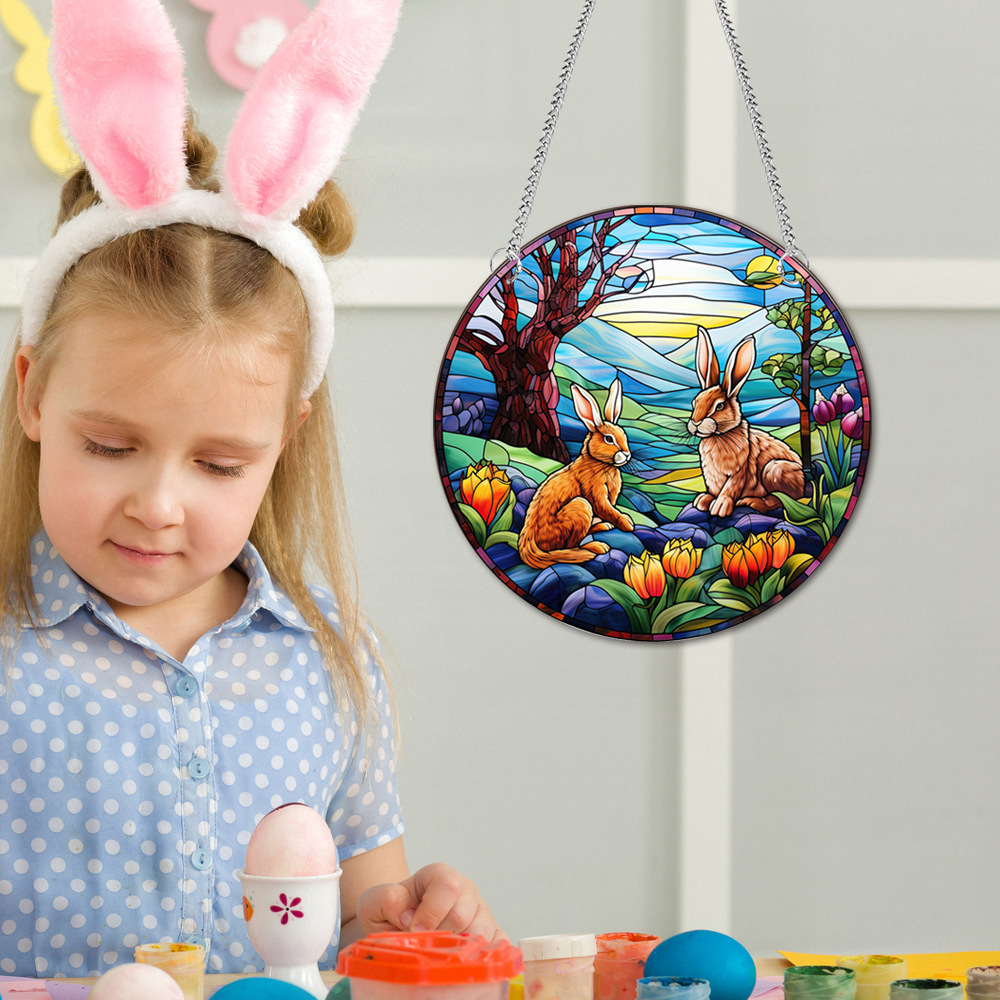 95g Weight pendant Home Textiles & Decor Type Acrylic Material Easter Festival Rabbit Pattern Casual, Elegant, Classical Style Easter Casual Elegant Classical Rabbit Arylic Party Supplies Decorations 71
