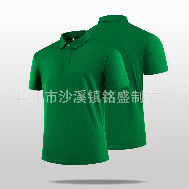 Cross-Border High-End Short-Sleeved Polo Shirt Customized Men's Business Golf T-Shirt Men's Lapel Loose Ice Silk Top