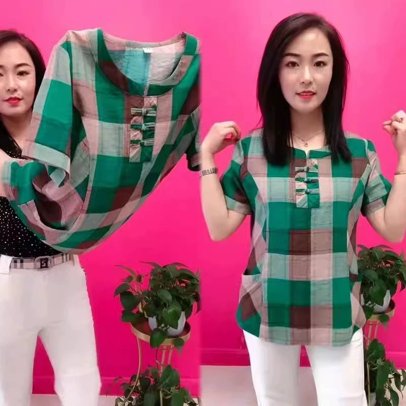 Хлопковая и льняная нижняя рубашка женская 2024 летом