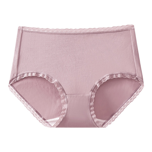 Pure Color 60S Xinjiang Long Staple Cotton Women's Full Cotton Medium Waist Invisible Large Size A Class Baby Cotton Women's Triangular Pajamas