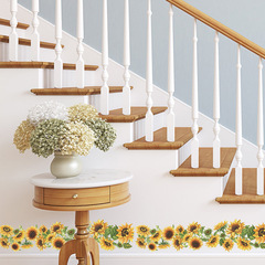 外貿向日葵花朵兒童臥室客廳玄關家居裝飾牆貼貼紙自粘批發跨境