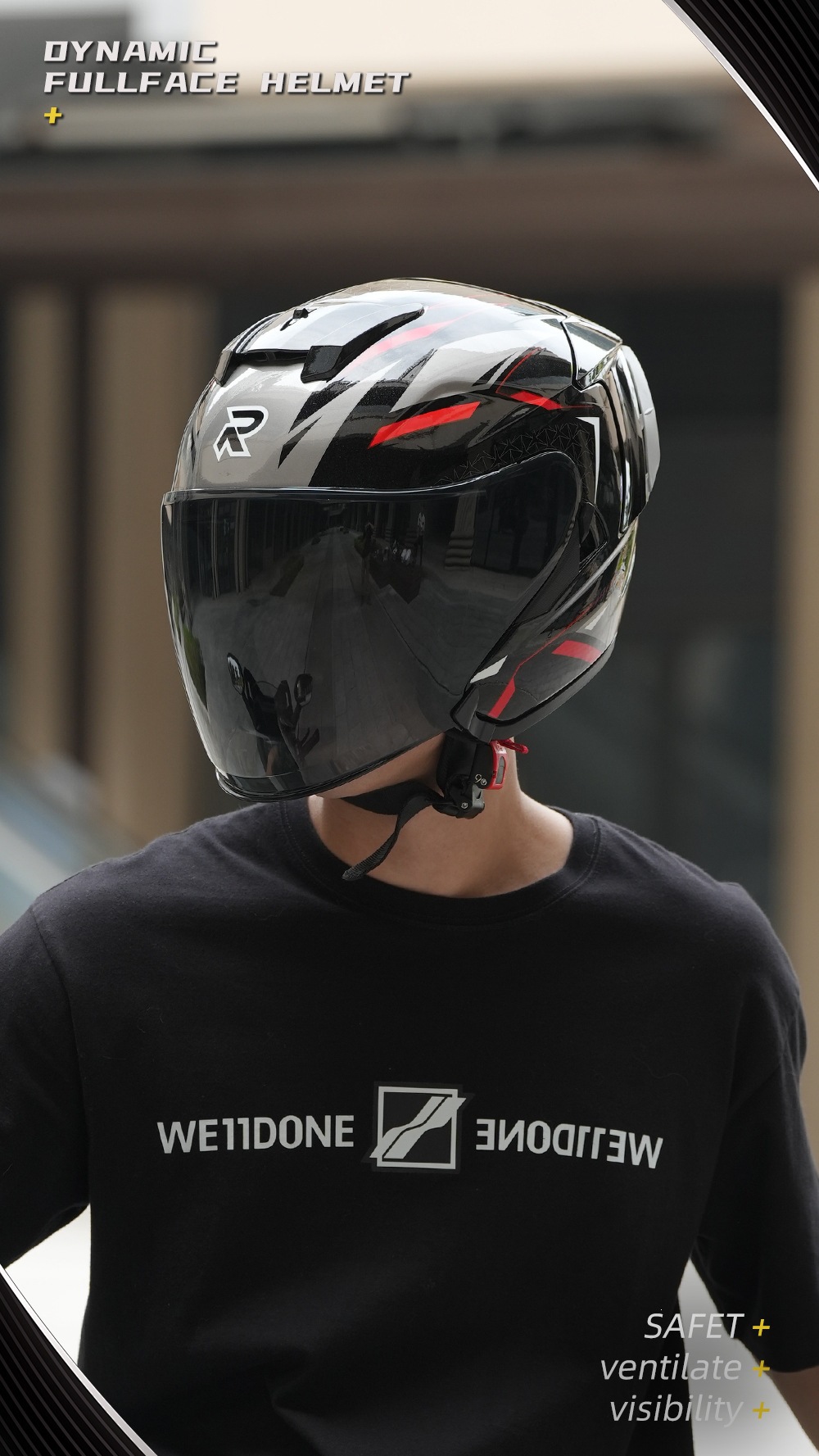 RSV 3/4 Helmet for Men, Motorcycle Half Helmet, 3/4 Electric Vehicle Summer Helmet, 3C Certified, All-Season Safety Helmet