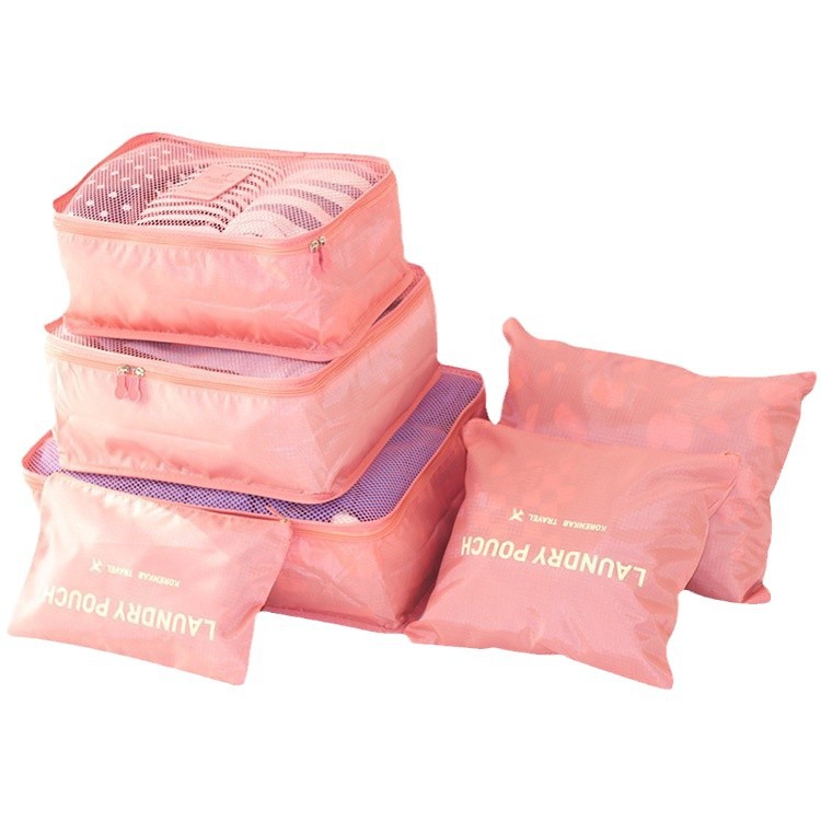 Bolsa de almacenamiento de viaje engrosada directa de fábrica gran bolsa de almacenamiento de 6 piezas clasificación de ropa bolsa de organización bolso